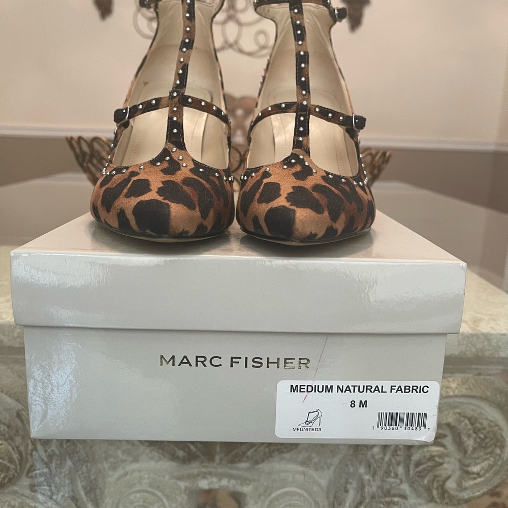Marc Fisher Studded Leopard Print Shoes. - image 8